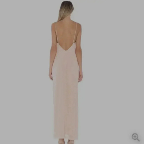 NWT Revolve Privacy Please Rasika Gown in Blush Pink Dotted Texture Xsmall - Picture 2 of 7